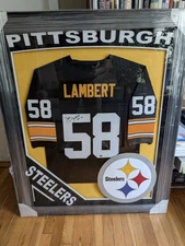 Jack Lambert Autograph Signed Custom Jersey Framed Player Cert COA Steelers