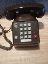 Vintage Brown Touch-Tone Radio Shack Model 43-376A Desktop Telephone Pulse /Tone