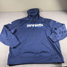 Dallas Cowboys Hoodie Pullover Mens XL Navy Blue NFL Football Nike Therma Fit