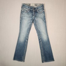 Ariat Jeans Womens 29 Blue Real Denim Bootcut Mid Rise Stretch Entwined Western