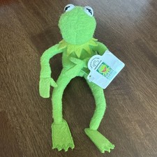 Vintage APPLAUSE PLUSH Mini KERMIT THE FROG POSEABLE Sad Kermit 7" Plush Felt