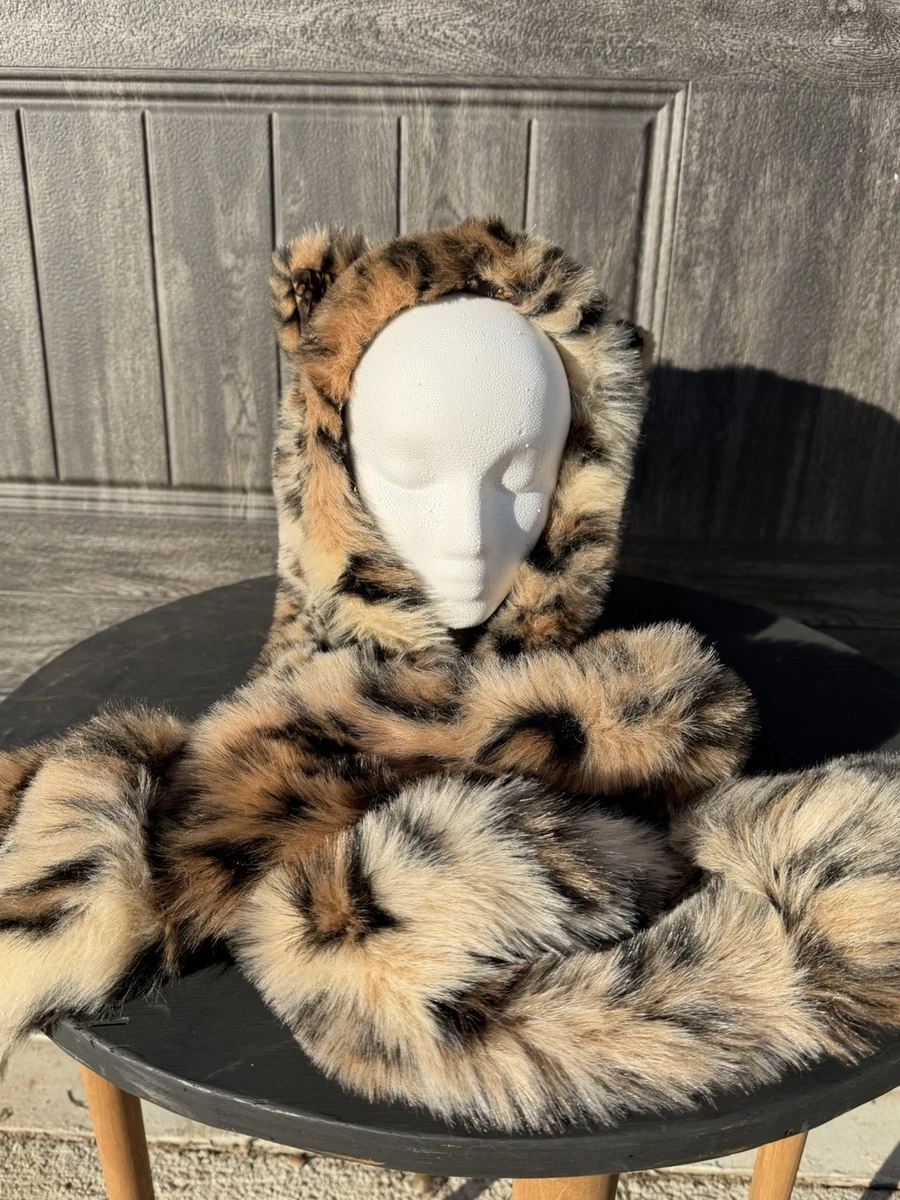 Vintage 2011 SpiritHoods Multicolor Faux Fur Hood Scarf Mittens Made in LA Limited Edition Los Angeles Made Hoods - SpiritHoods main image 4