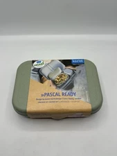 Koziol Lunchbox-Set + Besteck-Set Pascal Ready, Brotdose, Nature Leaf Green