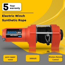 For Trailer Truck Suv 12v Electric Recovery Winch 3000lbs With Wireless Remote