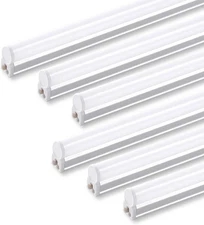 Barrina 6 Pack LED T5 Single Fixture, 4FT, 2200lm, 4 Feet, 4000k Cool White 
