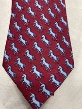 HERMES HERMES Unicorn pattern Silk tie