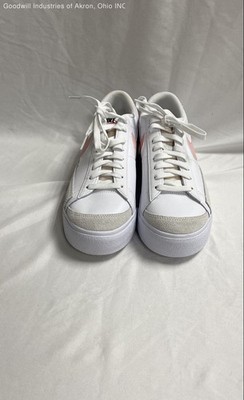 Nike Blazer Low Platform White Pink Oxford Sneakers Womens Size 10
