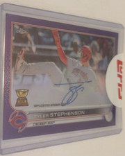 2022 Topps Chrome Veterans Purple Refractor Autograph Tyler Stephenson Reds /250