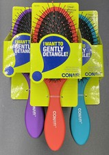 3 pack Conair I Want To Gently Detangle Cushion Hair Brush, Wet Or Dry Hair