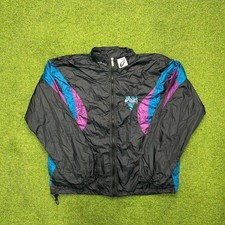 Asics Vintage Oversized Festival Windbreaker Jacket Black