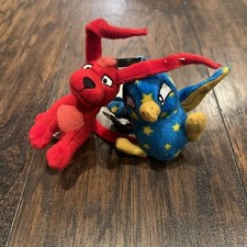 Neopets Plush Blue Starry Pteri Bird w Red Gelert And Clip 2005 Stars Toy