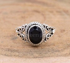 Black Onyx Ring, 925 Sterling Silver Ring Handmade Women's Ring