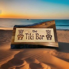 Wooden Sign "the Tiki Bar" Hand Crafted 2016 12"x8"