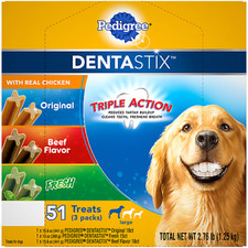 Pedigree Dentastix 51-Treat Variety Pack, 2.76Lbs 1.25 Kg Grande