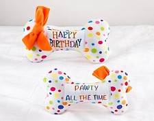 Unique Squeaky Plush Dog Toy, Dog Bone Soft Toy Interactive Toys