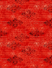 WILMINGTON FABRICS 39643 333"CARDINAL NOEL"WORDS " BTY