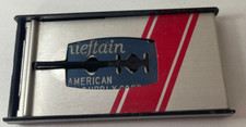 Vintage Chieftain American Supply Corp Safety Razor Chrome Blade Box w/ 5 Blades