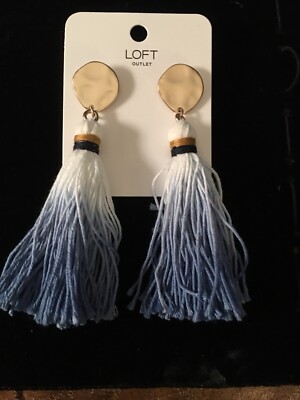 Jewelry Ombre Tassel Earrings Ann Taylor Loft Blue Ombré Tassel