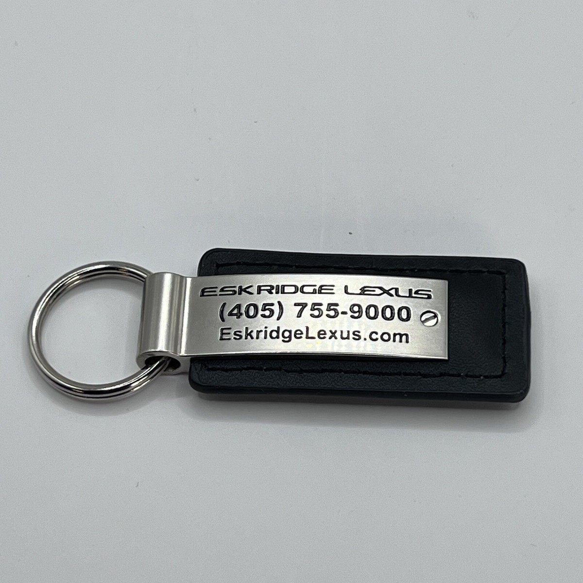 Lexus OEM Black Leather Key Chain Key Ring Dealer OKC Area