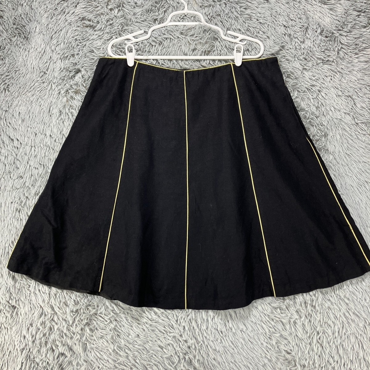 Robe En Lin Noir Jillian Jones - Taille 6, Occasion Très Bon état, Style Décontracté
