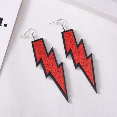 【BLACKPURPLE】23FW★ Luminary symbol earrings Colourful Lightning Bolt Glam Rock Earrings | eBay