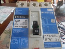 used westinghouse series c industrial circuit breaker 15 amp 600vac 3 ph cat ca