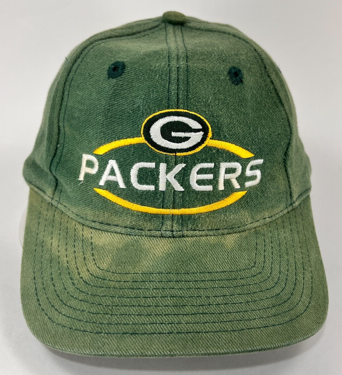 Vtg Green Bay Packers NFL Strap Back Hat Cap Green Logo 7  display picture 1
