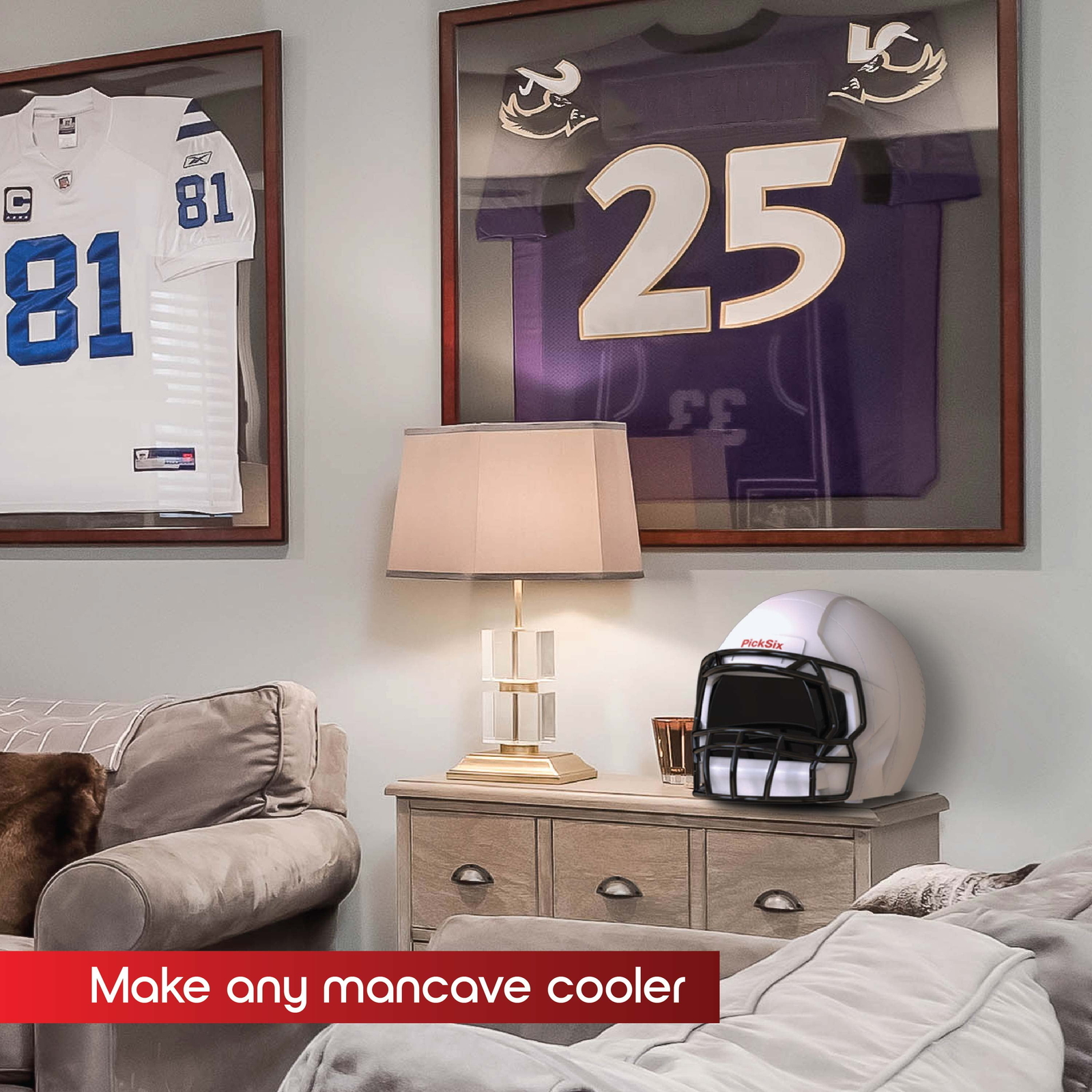 PickSix Game Cooler, New Door Portable Football Helmet Mini Fridge HRI Day India