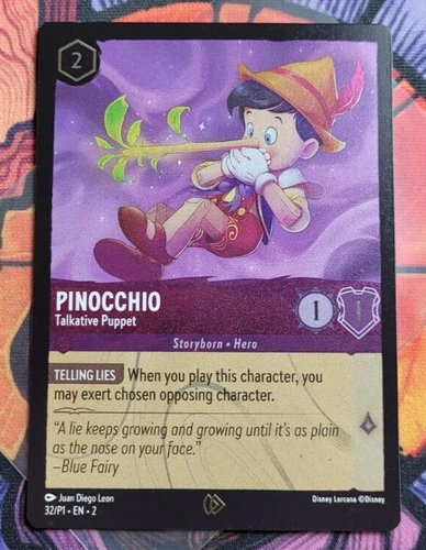 Pinocchio - Talkative Puppet 32/P1	Tournament Promo Card Disney Lorcana DLPC