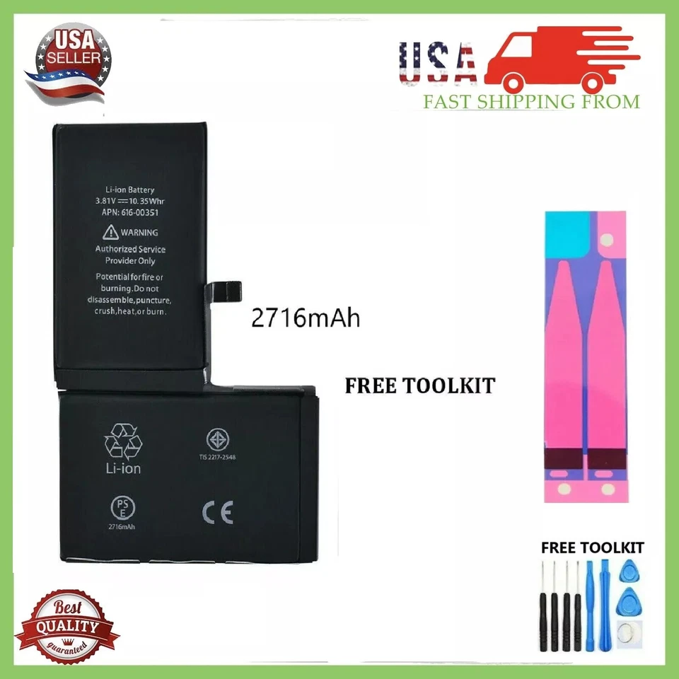 Batería Interna de Repuesto para iPhone 11 12 13 14 15Pro Max X XS XR SE + LOTE Foto 3 de 4