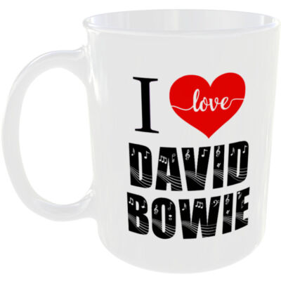 LOVE DAVID BOWIE TASSE HERZ MUSIK KÜNSTLER BAND SÄNGER ZIGGY STARDUST FAN GESCHENK TASSE