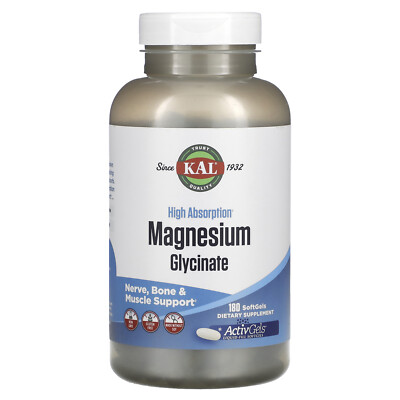 High Absorption Magnesium Glycinate, 315 mg, 180 Softgels (105 mg per Softgel)