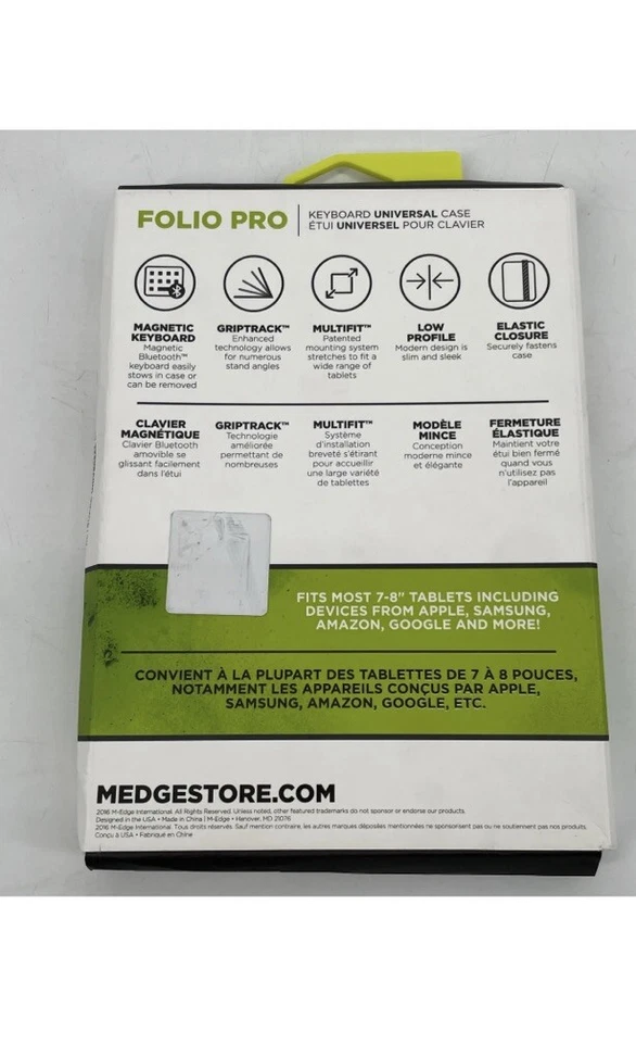 Funda con teclado universal M-Edge Folio Power Pro para tabletas de 7"-8" Foto 4 de 4