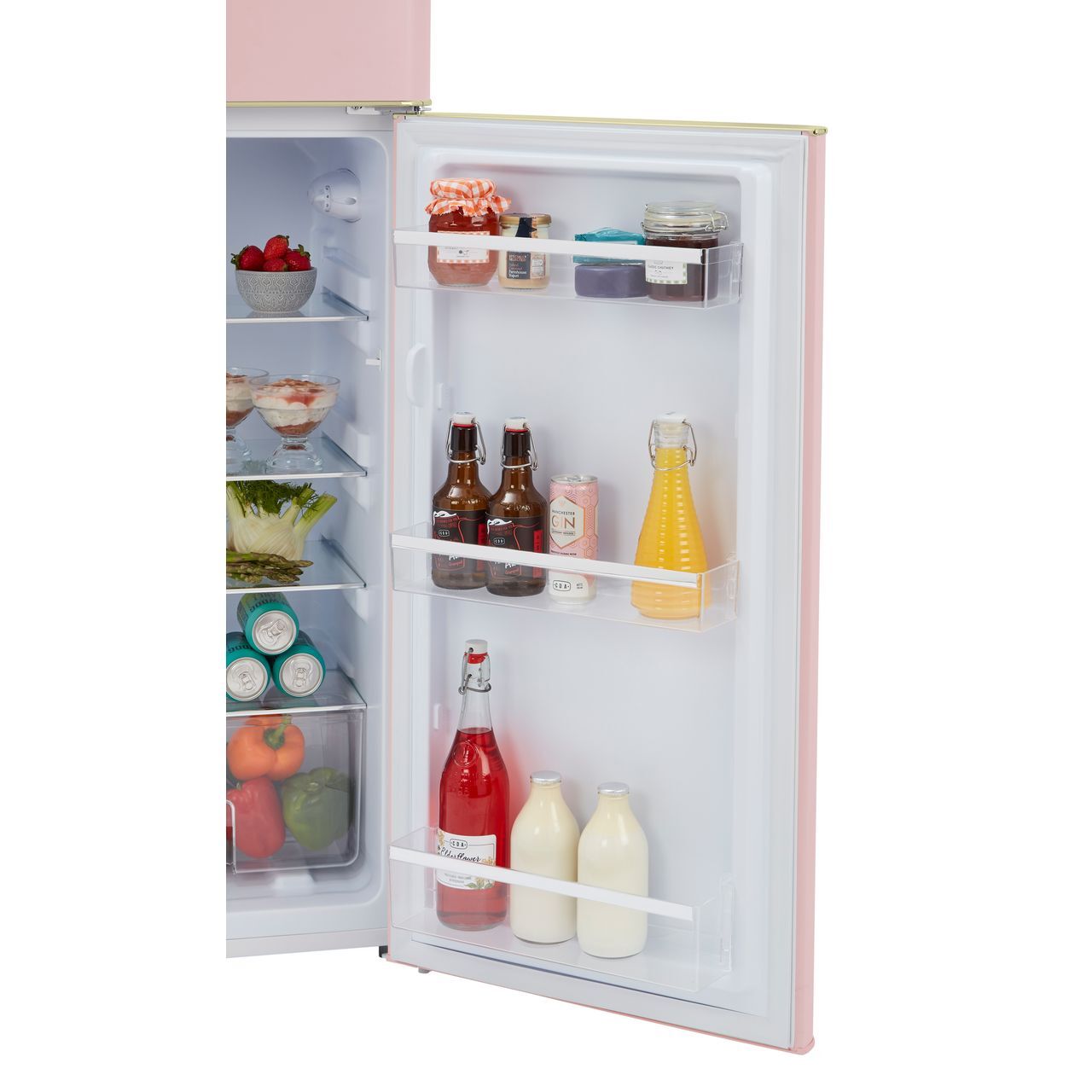 CDA Betty Tea Rose D 55cm Free Standing Fridge Freezer 90/10 Standard