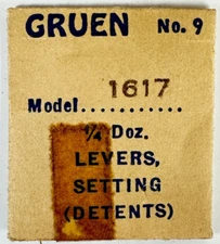 GRUEN #9 EB443 CAL161  1/4 DOZEN  SETTING LEVER DETENT FACTORY WATCH PART WP2