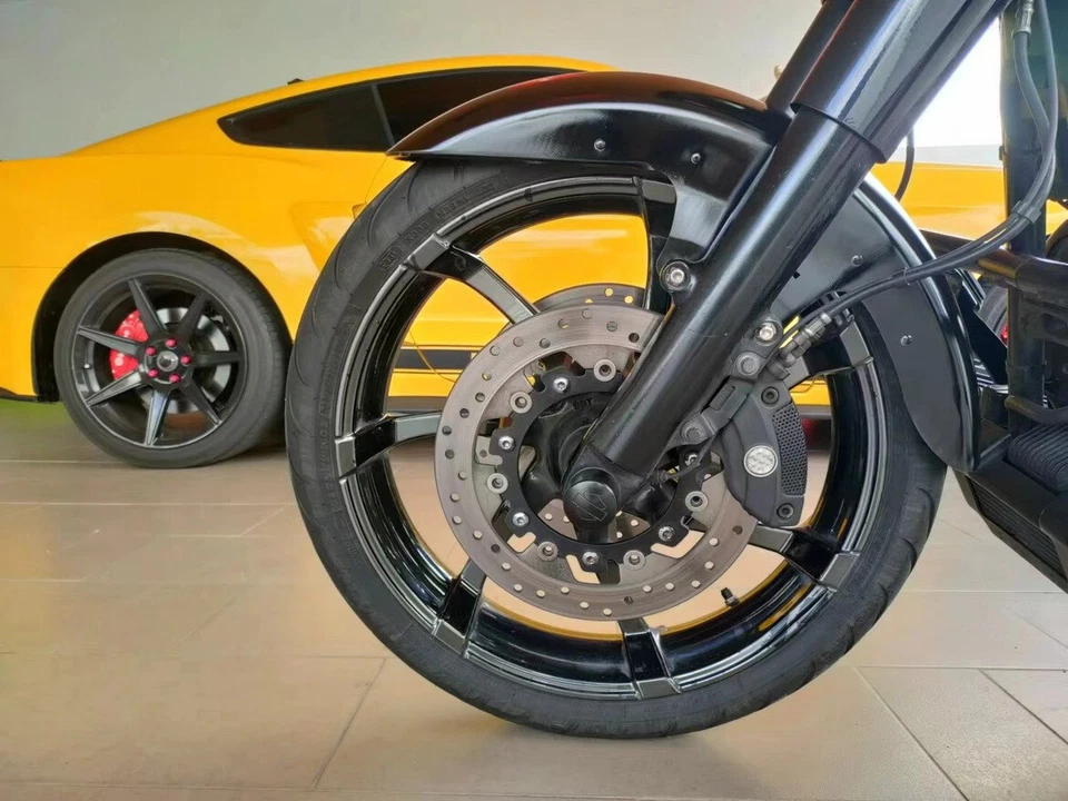 19" Vivid Black Front Fender For Harley CVO Road Glide Street Glide 2014-2024 Foto 2 de 4