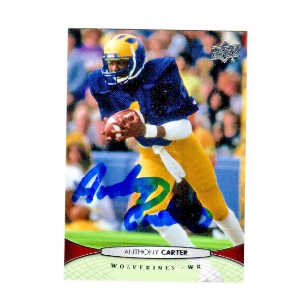 Anthony Carter Michigan Wolverines signed autograph 2012 Upper Deck card U-M