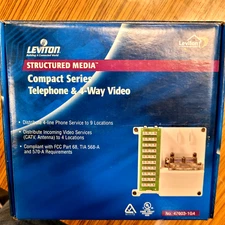 Leviton SMC Panel 1X9+4way Splitter, 47603-1G4