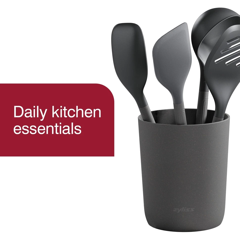 Juego de utensilios con tubo de almacenamiento - Juego de cocina pequeño con organizador de utensilios - En... Foto 2 de 4