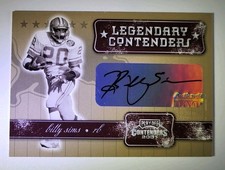 2001 Playoff Contenders Billy Sims Legendary Contenders Auto #LC-5 LIONS