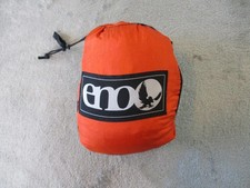 ENO DoubleNest Hammock Orange Gray 2 Person 400lb With Carabiners Stuff Sack