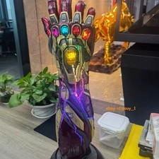 1:1 Replica Iron Man MK85 Battle Damage Nano Gauntlet Infinite Led Gloves Toys
