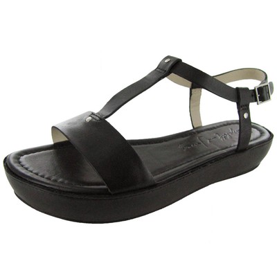 Elizabeth And James Womens E-Cree Ankle Strap Sandal, Black, US 9.5
