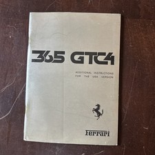 Ferrari 365 Gtc4 Additional Instructions For Usa Versions Handbook