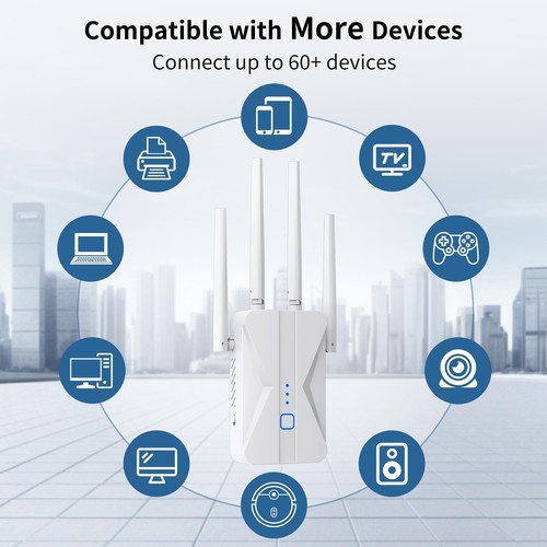 WiFi Extender Signal Booster WiFi Extender AC1200Mbps Dual Band 5.8 GHz/2.4 GHz - Afbeelding 6 van 7