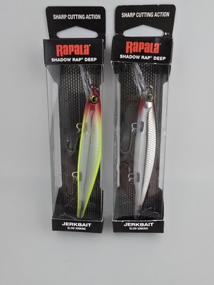 2x Rapala Shadow Rap Deep 11 Jerkbait Lot~Slow Sinking  SDRD11 3/8oz. New! 