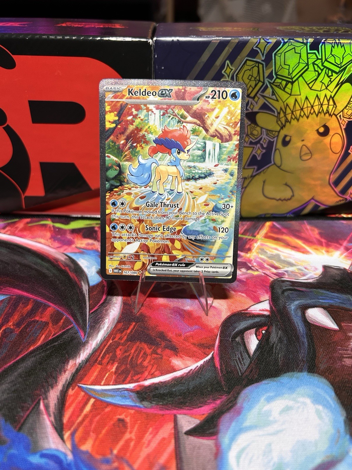 Keldeo ex 167/086 SV White Flare Full Art Holo Pokemon Card NM/M PACK FRESH