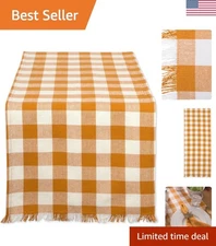Luxurious 14x108 Cotton Table Runner in Pumpkin Spice - Perfect for Every Table