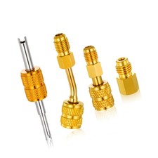 4 Pcs R410a Adapter, Mini Swivel Adapter Split Charging Vacuum Port Adapters ...