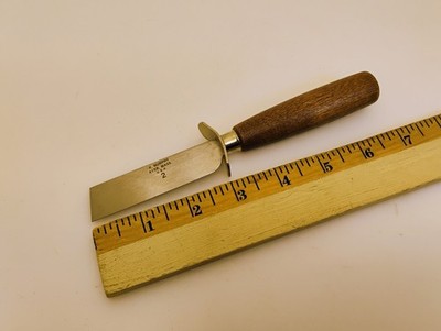 USA R Murphy #2 Square Tip Blade Utility Craft Workshop Skive Knife Finger Guard